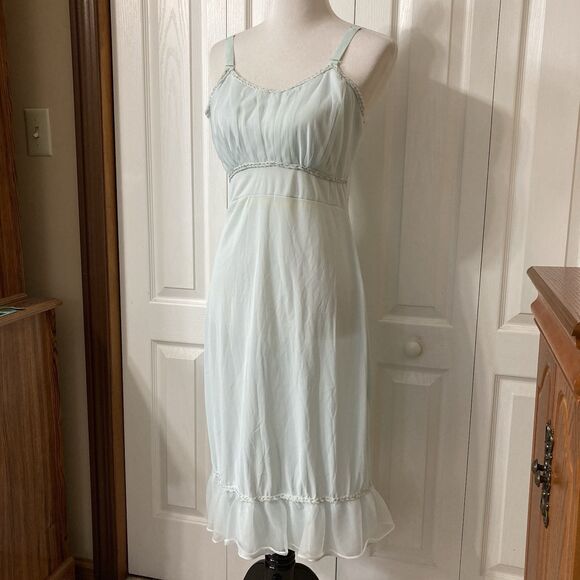 Vintage Fit Rite Chiffon Satiny Nightgown Nylon Braided Trim Fit Rite - Picture 13 of 16